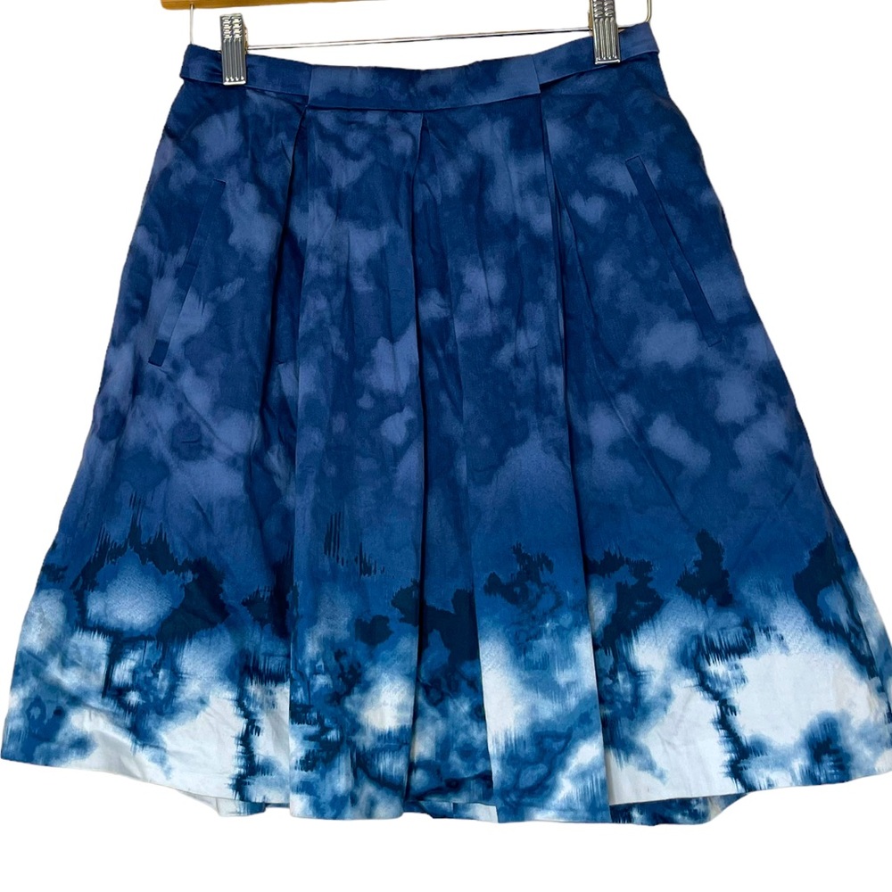 Elie Tahari Skirt 0 Mini Blue Tie Dye Short